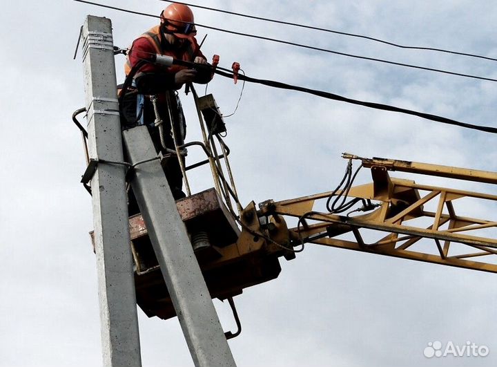 Установка столбов, монтаж опор лэп от 10 шт
