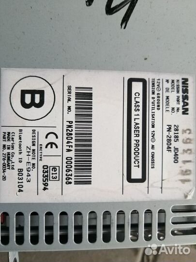 Штатная Магнитола Ниссан Кашкай J10