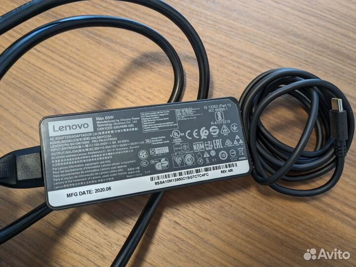 Зарядка для ноутбука Lenovo type-c 65W