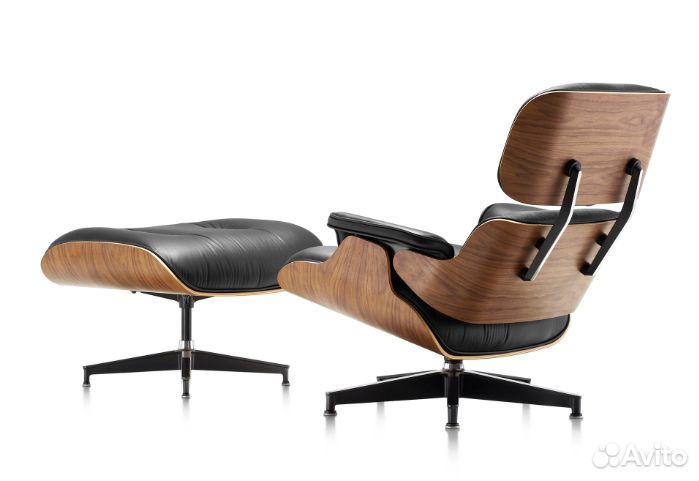 Кресло кожаное eames lounge chair