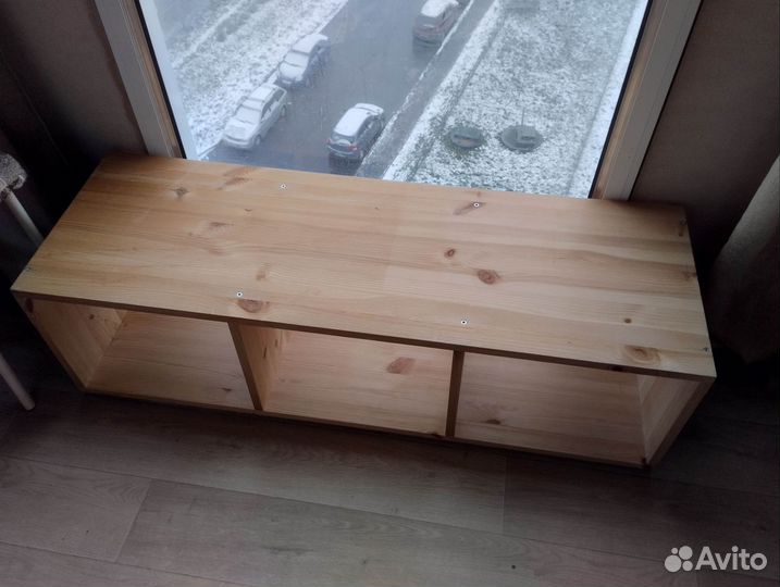 Стеллаж тумба 33*40*120 натуральное дерево