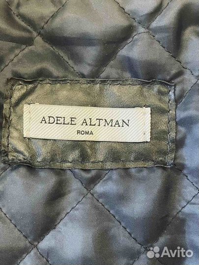 Куртка кожаная синяя женская Adele Altman 48 р