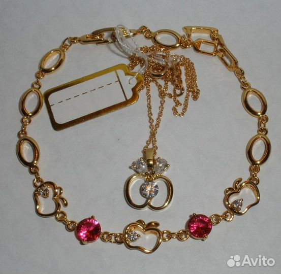 Комплекты разновид.камни-циркон\позолочен.с камн