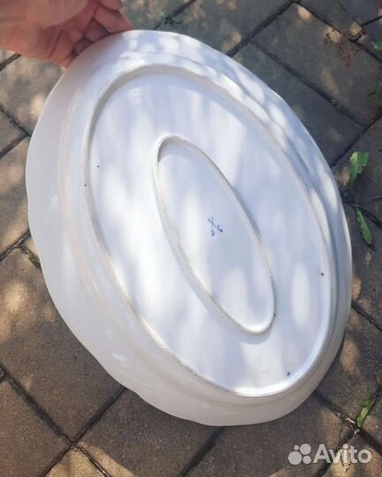 Блюдо Луковый Узор meissen, молочник сахарница лфз