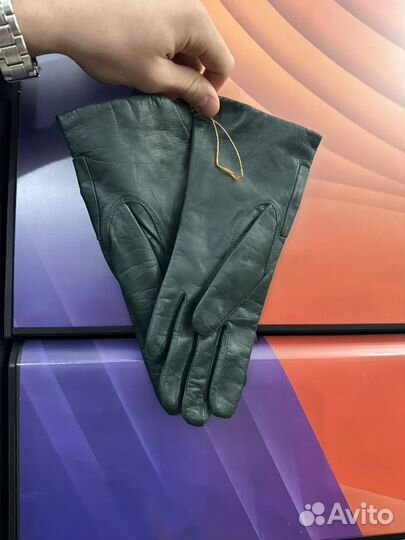 Перчатки женские кожаные