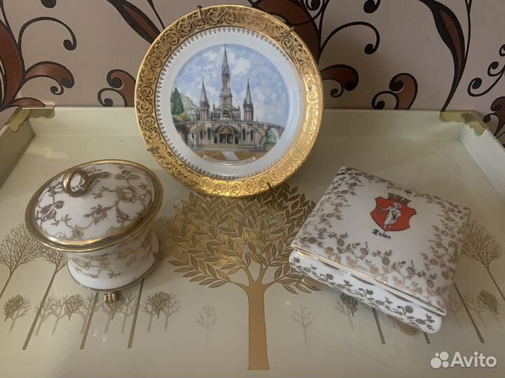Продам фарфоровые шкатулки и тарелочку Европа