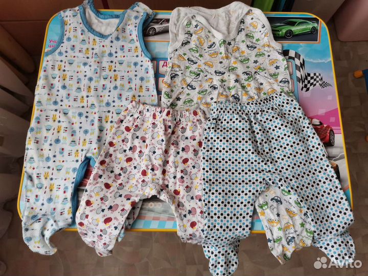 Полукомбинезоны, ползунки 0-6 месяцев новые
