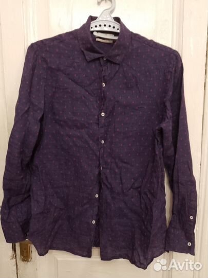 Рубашка мужская, сине чернильный цвет Mango 50 раз