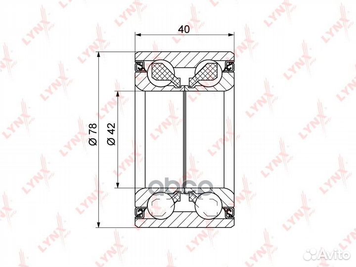 WB-1335 Подшипник ступицы lynxauto WB-1335 lynx