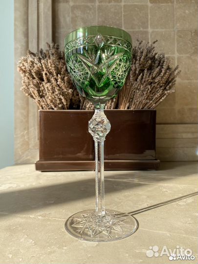 Val St Lambert цветной хрусталь фужер бокал