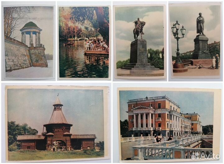 Открытки Москва и наборы (Петродворец, Абрамцево)