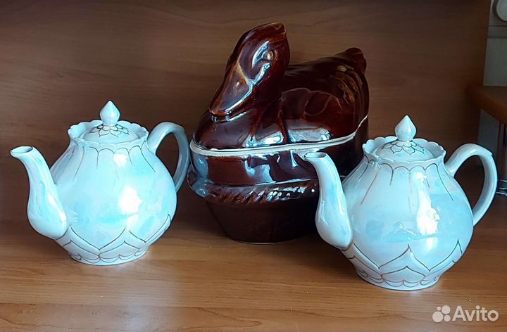 Чайники СССР/ винтажные/ + утятница керамика/2л