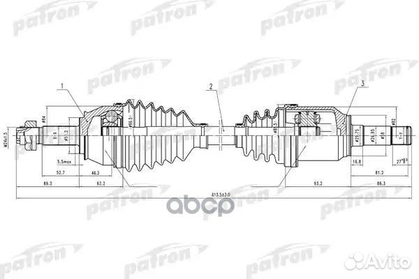 Полуось лев fiat: Doblo 1.3/1.9JTD 01 PDS0635