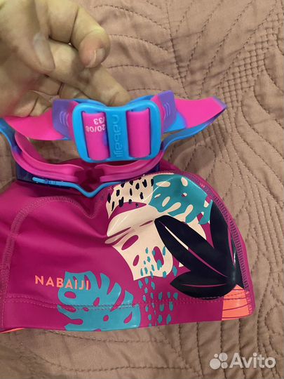 Детская шапочка nabaiji очки для бассейна