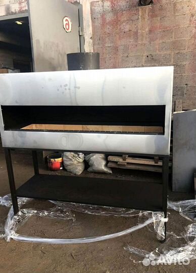 Мангал для кафе кирпичный с куполом