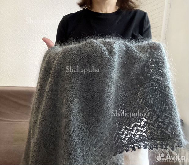 Пуховый платок ручной работы, 228