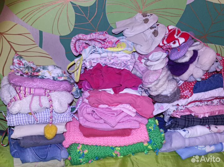 Большой пакет одежды для девочки 1-2 года