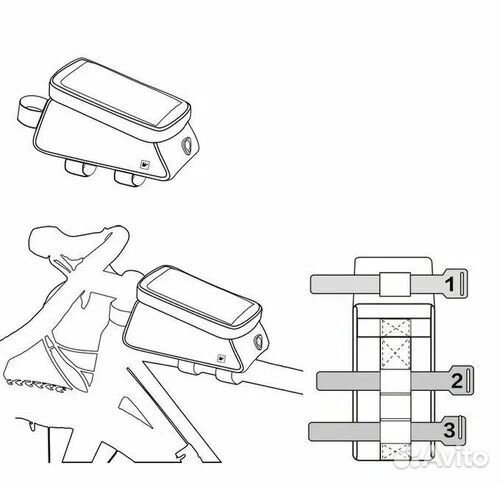 Универсальная велосипедная сумка rhinowalk RK18335