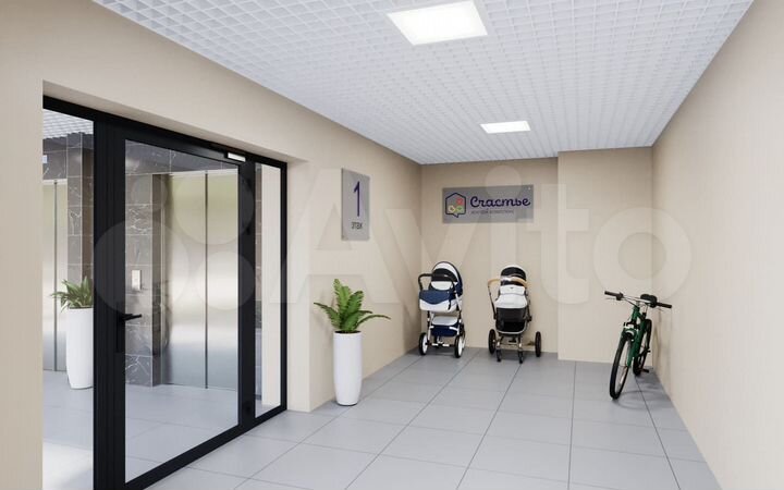 2-к. квартира, 55,4 м², 12/25 эт.