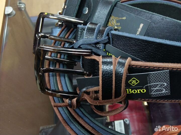 Ремень кожаный джинсовый