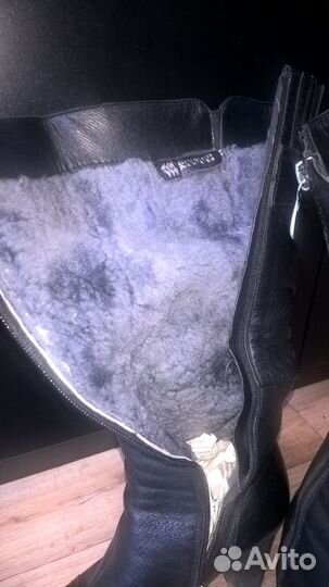 Сапоги зимние кожаные (мех внутри натуральный)