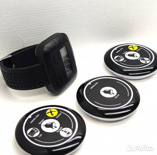 Кнопка вызова официанта, персонала с часами Эконом