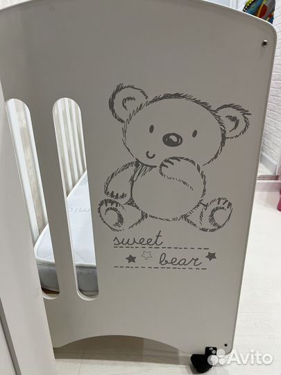Детская кроватка Micuna Sweet Bear 120*60 + матрас