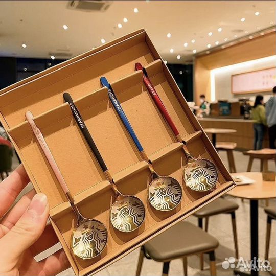 Подарочный набор чайных ложек starbucks