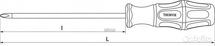 Отвертка стержневая крестовая, PH0x150 мм SDP01