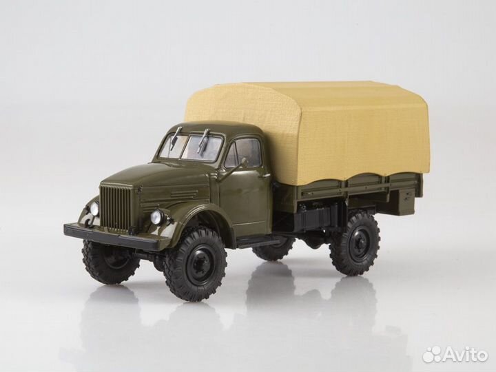 Модель газ 63 борт с тентом хаки армия 1/43 Аист
