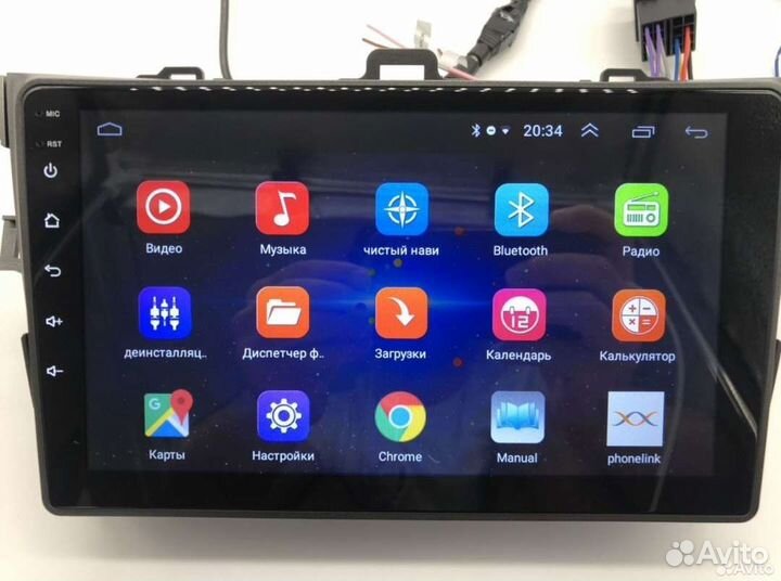 Магнитола новая android на Toyota Corolla E140 150
