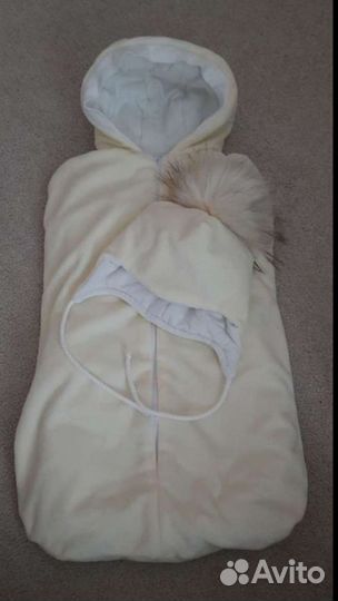 Зимний меховой конверт на выписку