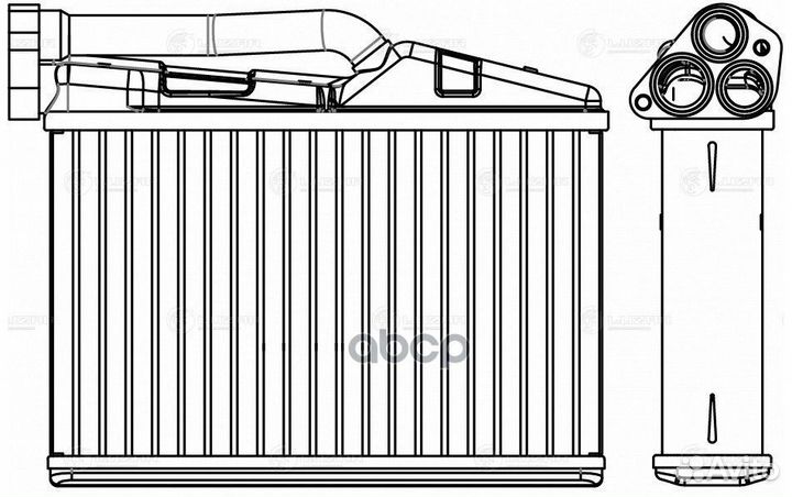 Радиатор отоп. для а/м BMW 5 (E39) (95) /X5 (E5