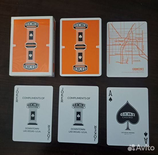 Игральные карты Gemini casino playing cards