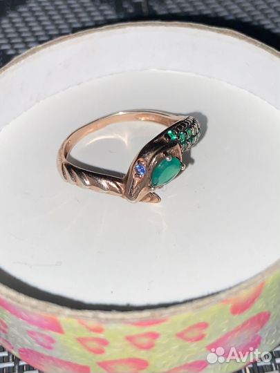Серебряное кольцо в позолоте