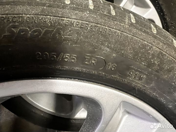 Резина michelin 205/55 zp 16 с дисками 4 шт