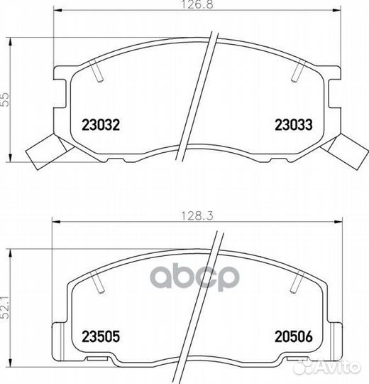 Колодки тормозные дисковые перед NP1014 NIS