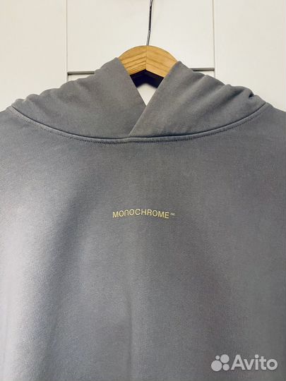 Худи оверсайз Monochrome hoodie mandala acid grey