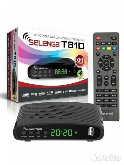Цифровой тв-тюнер DVB-T2 selenga T81D