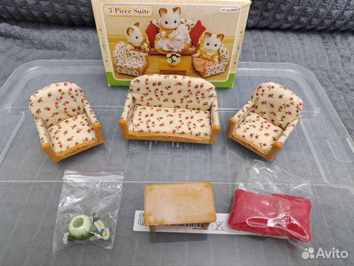 Игровой набор сильвани фемели. Мебель для гостиной