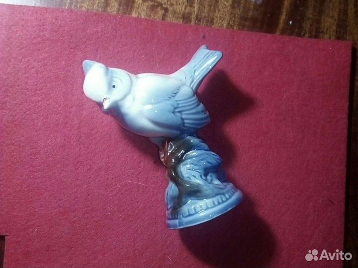 Фигурка /птица,Гжель/ 1950-е годы ссср/ интерьер