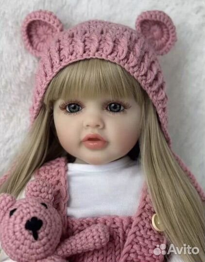 Кукла реборн 55 см силиконовая