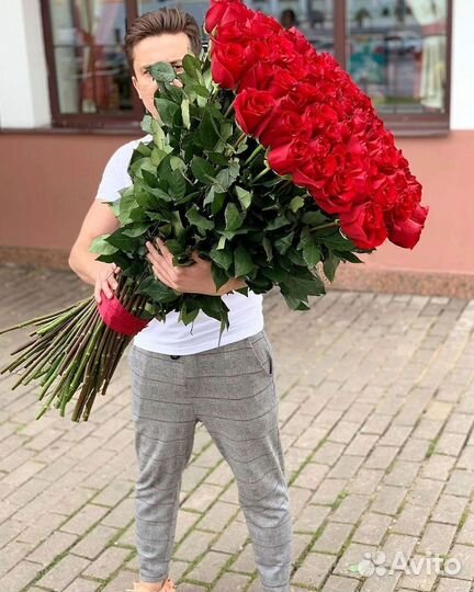 Высокие розы Гигантские розы Доставка цветов