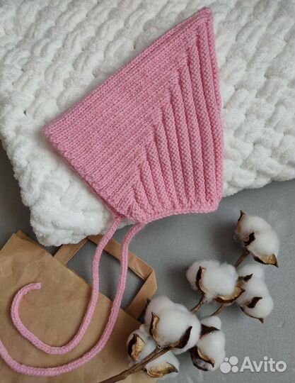 Шапочка вязаная детская эльф гном