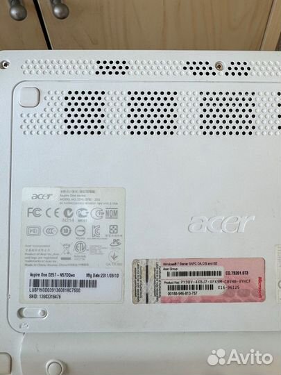 Нетбук acer aspire one
