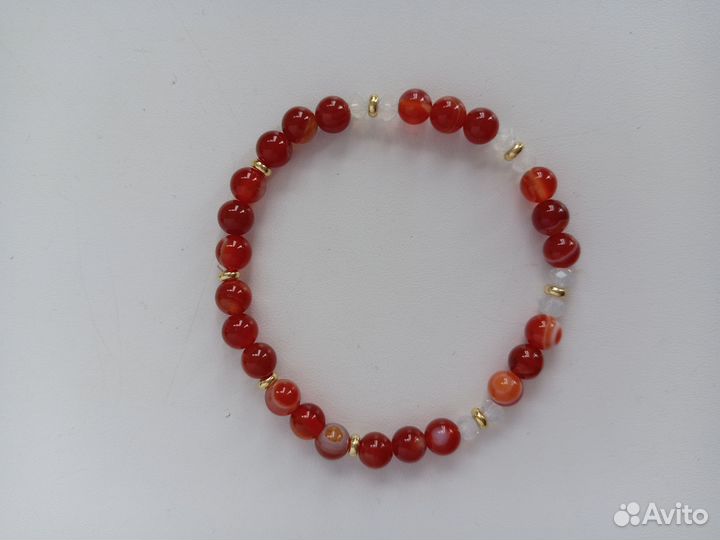 Браслет сердолик натуральный камень