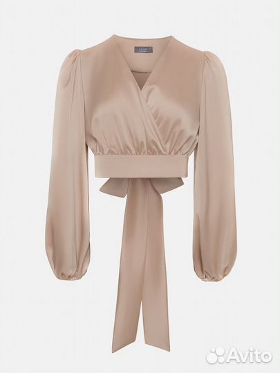 Блуза атласная на запах Lichi