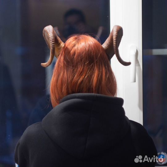 Рога демона, дьявольские рожки, ободок с рогами