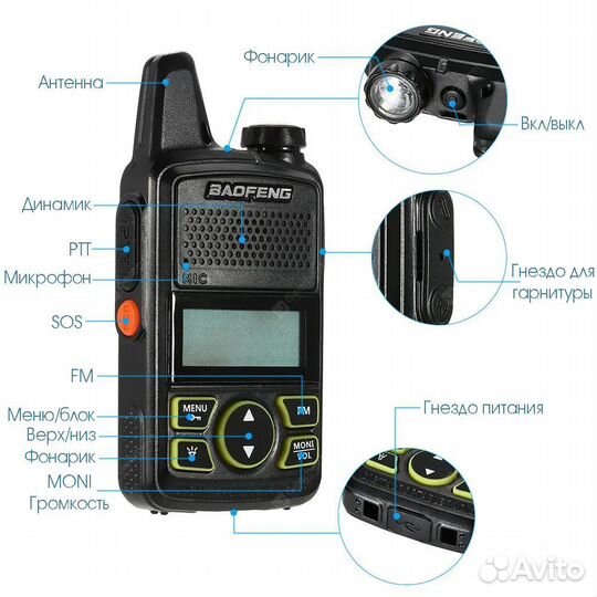 Компактная мини рация baofeng BF-T1