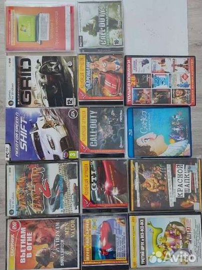 Диски с музыкой, фильмами и играми